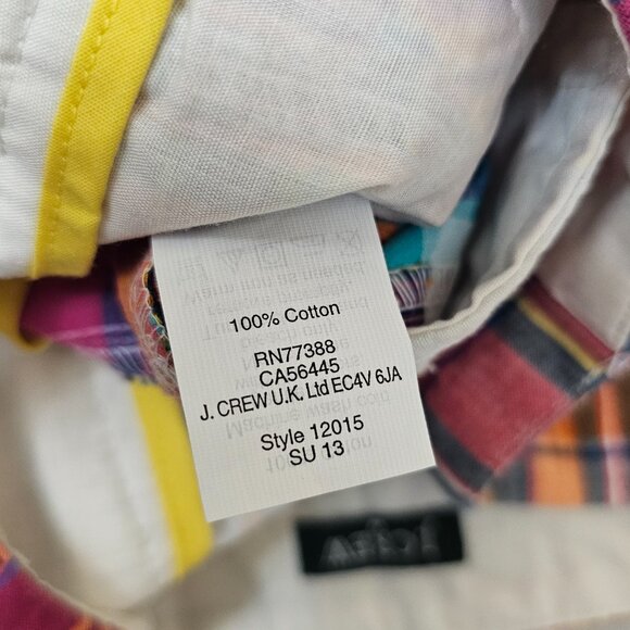 J.CREW City Fit Plaid Patchwork Shorts~Size 10~New - Picture 6 of 8